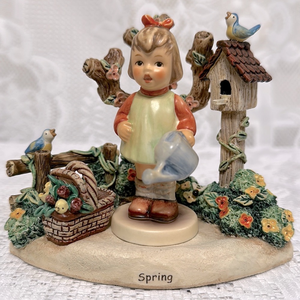 💛TM8 ‘Springtime Splendor’ HummelScape and Hummel Figurine ‘Nature’s Gift’.